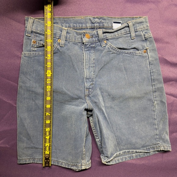 Vintage Levi's 550 Orange Tab Denim Shorts Men's 32 Light Wash USA Made - Picture 9 of 9